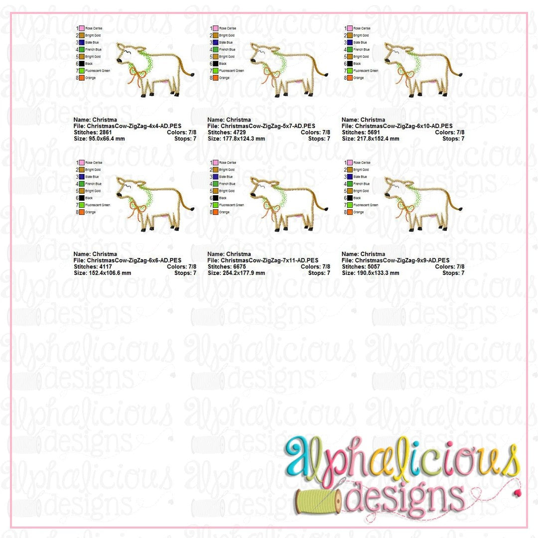 Christmas Cow-ZigZag