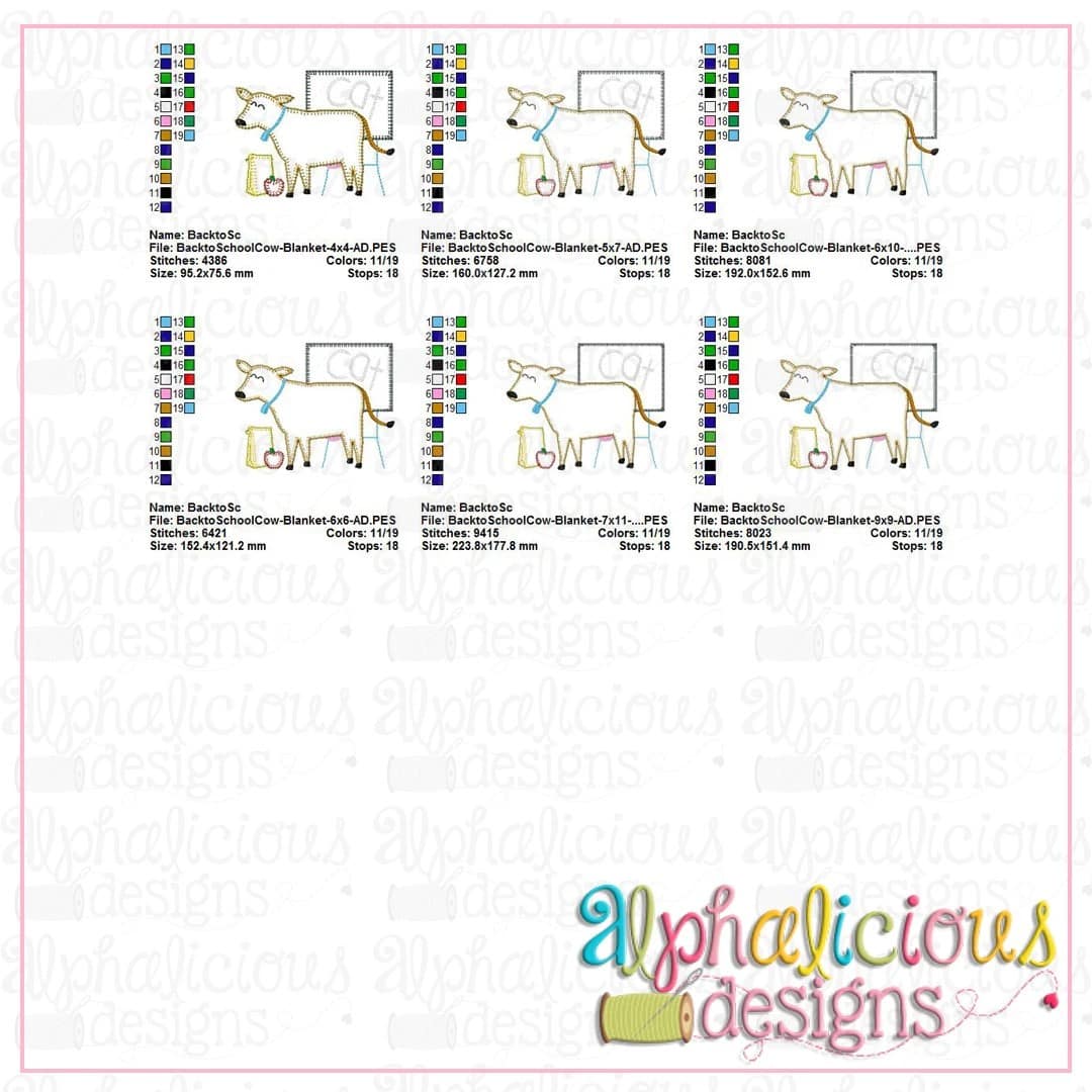 Back to School Cow-Blanket