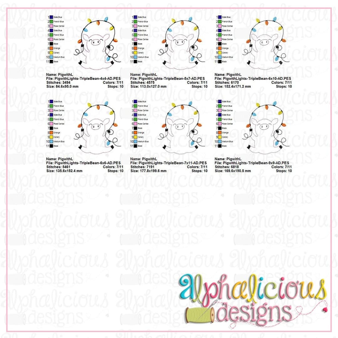 Pig with Lights-Triple Bean