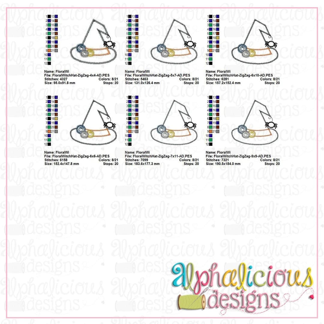 Floral Witch Hat-ZigZag