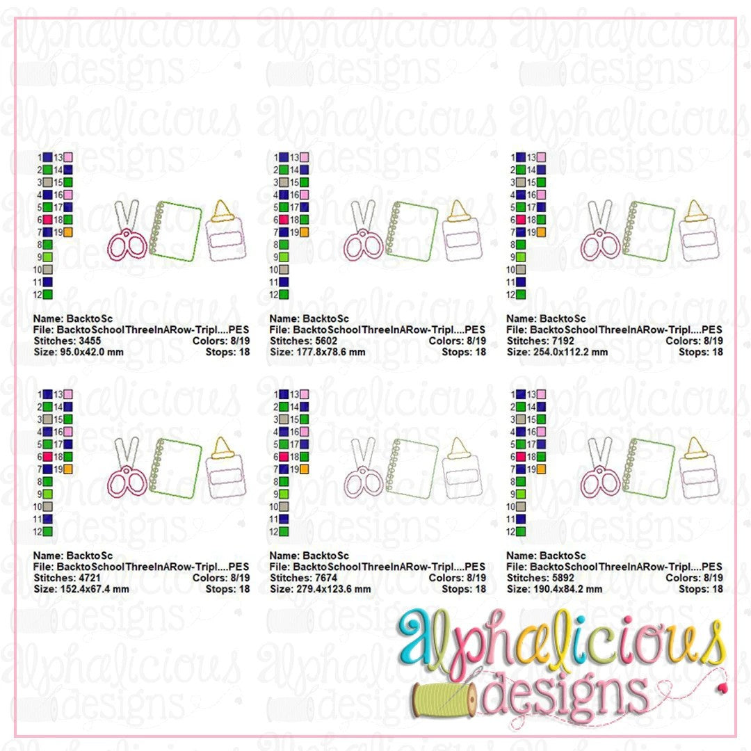 Back to School Three in a Row-Triple Bean