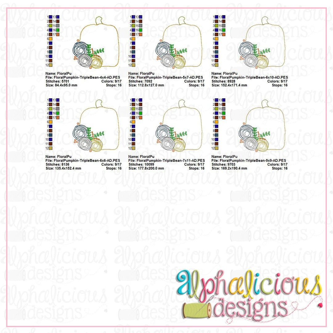 Floral Pumpkin-Triple Bean