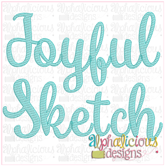 Joyful Sketch Embroidery Font