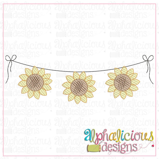 Sunflower Bunting-Sketch