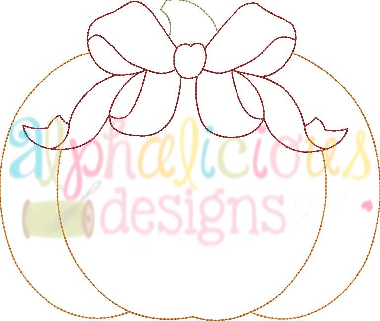 Sweet Southern Pumpkin with Bow-Triple Bean