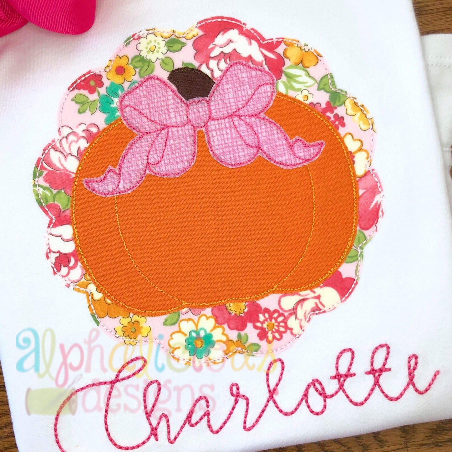 Sweet Southern Pumpkin with Bow-Triple Bean