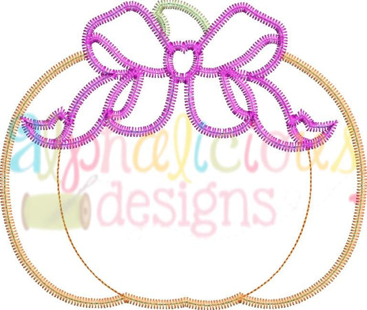 Sweet Southern Pumpkin with Bow-ZigZag