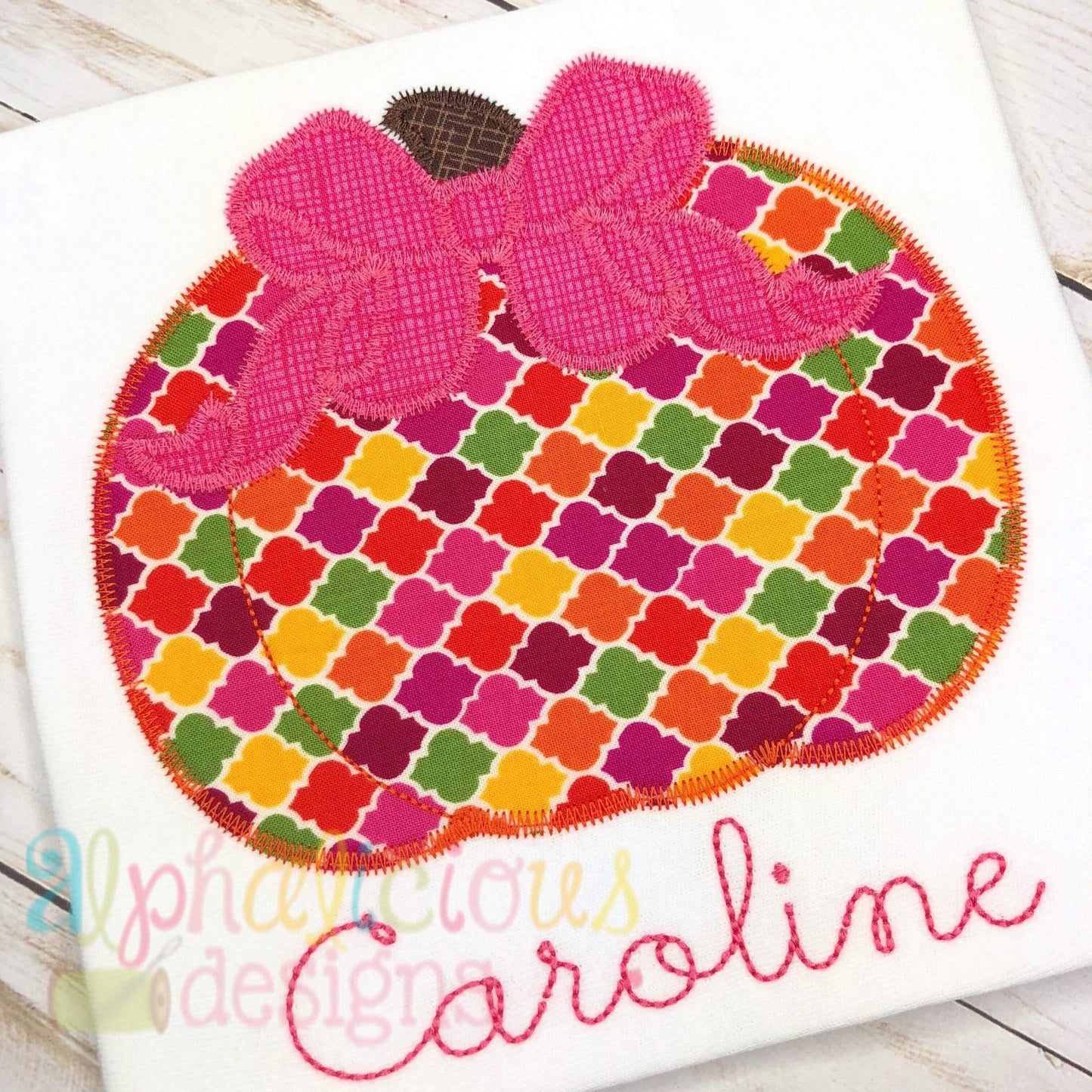 Sweet Southern Pumpkin with Bow-ZigZag