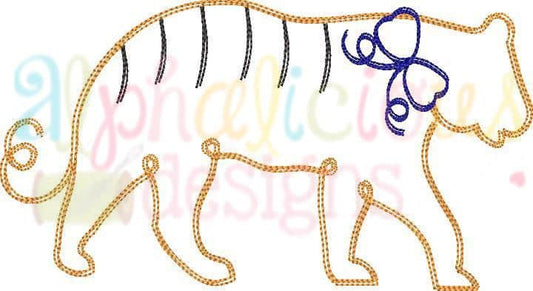 Tiger with Bow- Scribble