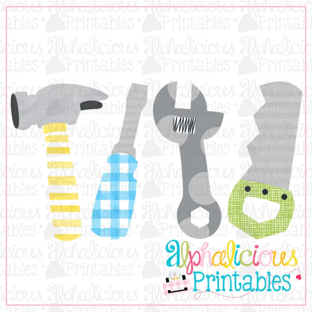 Tools-Blue-Green-Yellow-Printable