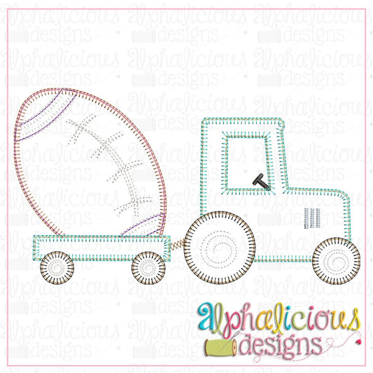 Tractor with Football-Blanket