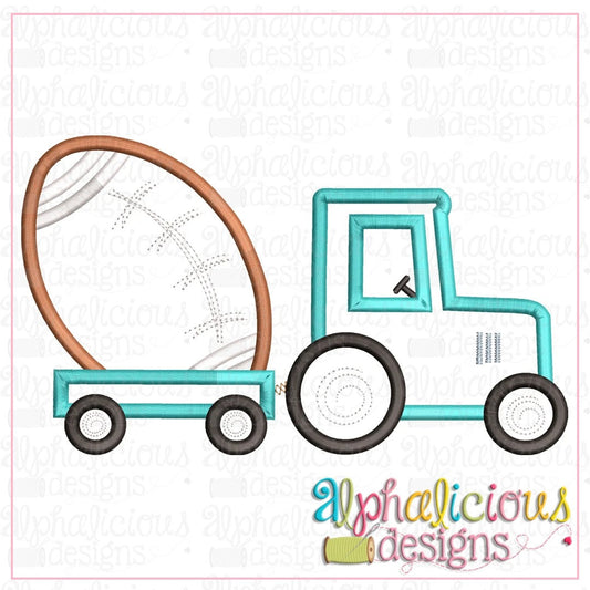 Tractor with Football-Satin