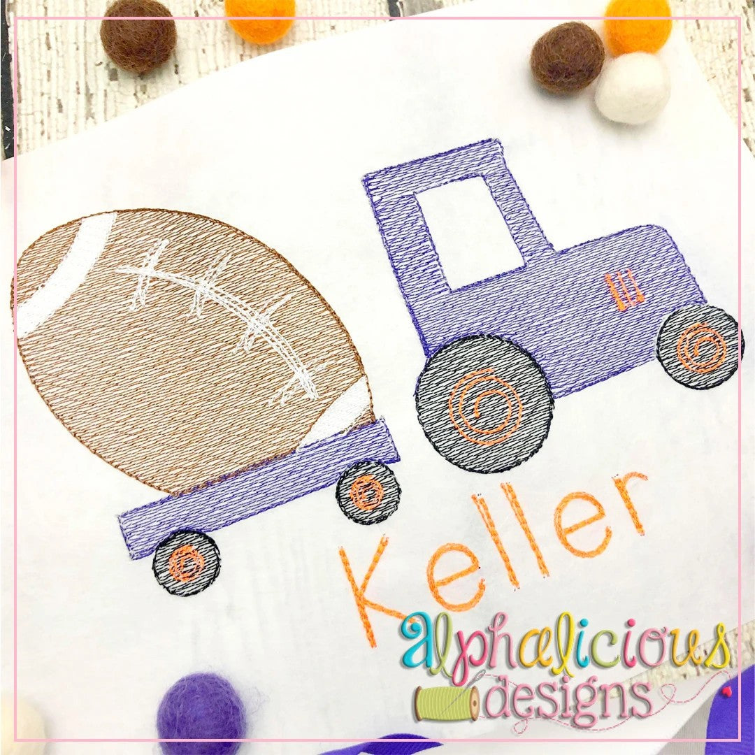 Tractor with Football-Sketch