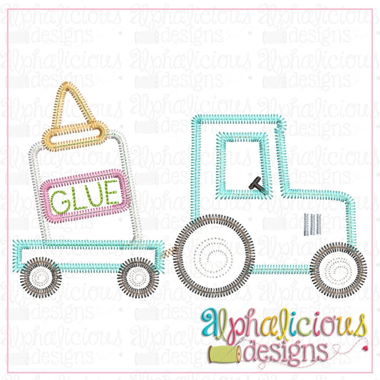 Tractor with Glue-ZigZag