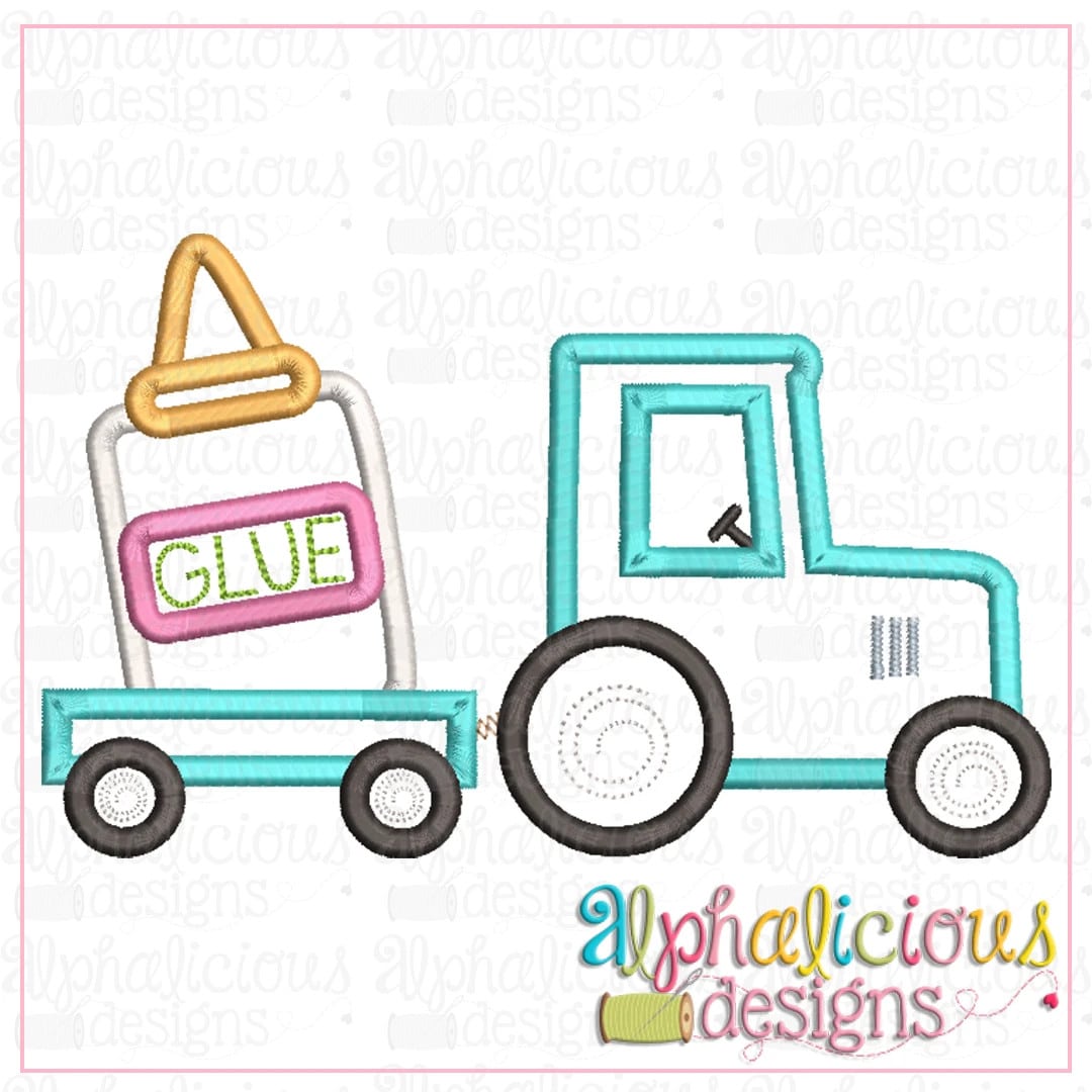 Tractor with Glue-Satin