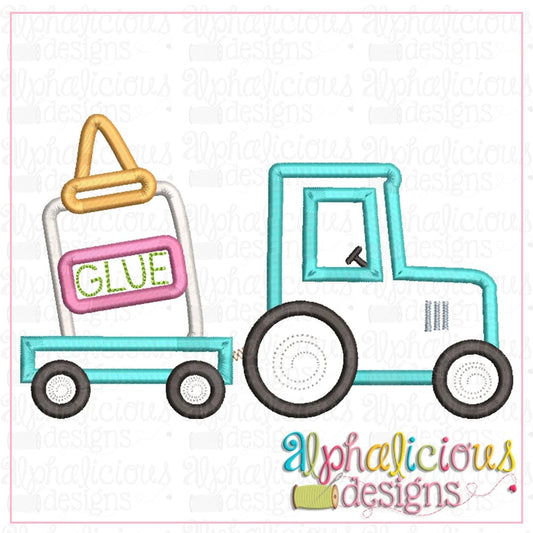 Tractor with Glue-Satin
