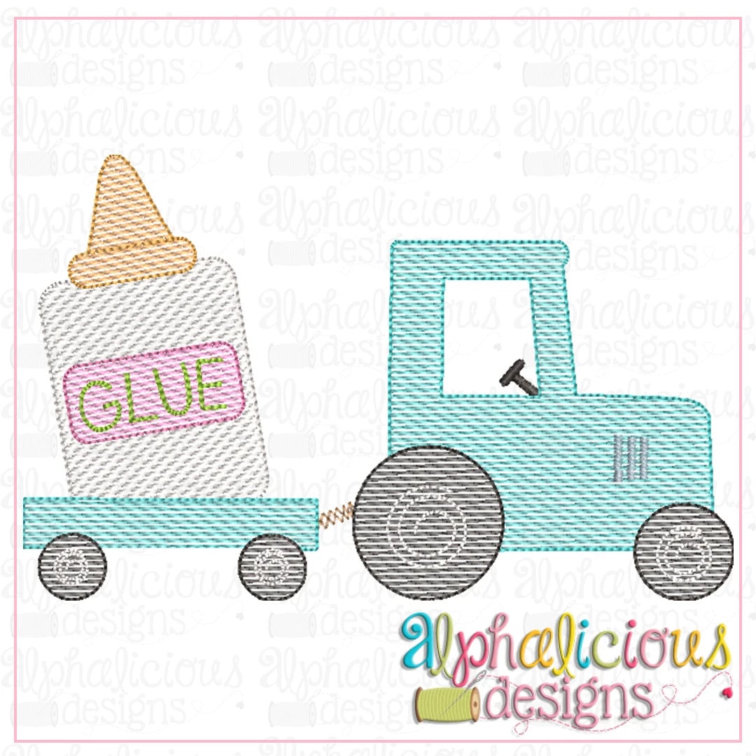 Tractor with Glue-Sketch