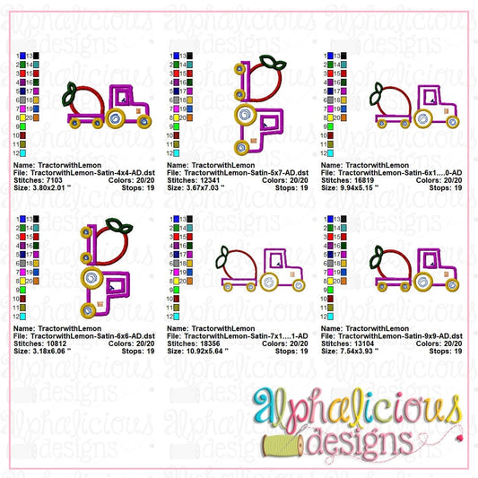 Tractor with Lemon-Satin