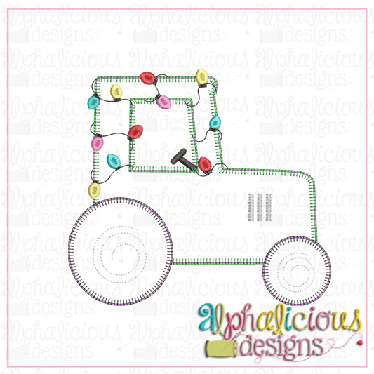 Tractor with Lights-Blanket