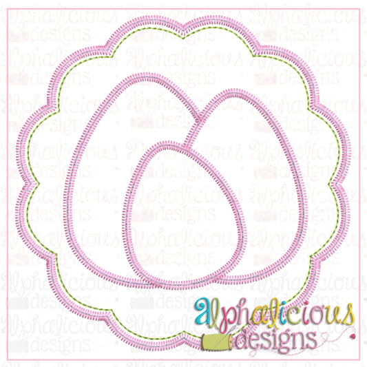 Triple Eggs in Scallop Frame-Blanket