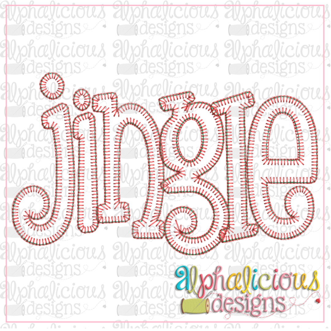 Jingle Applique Word-Blanket