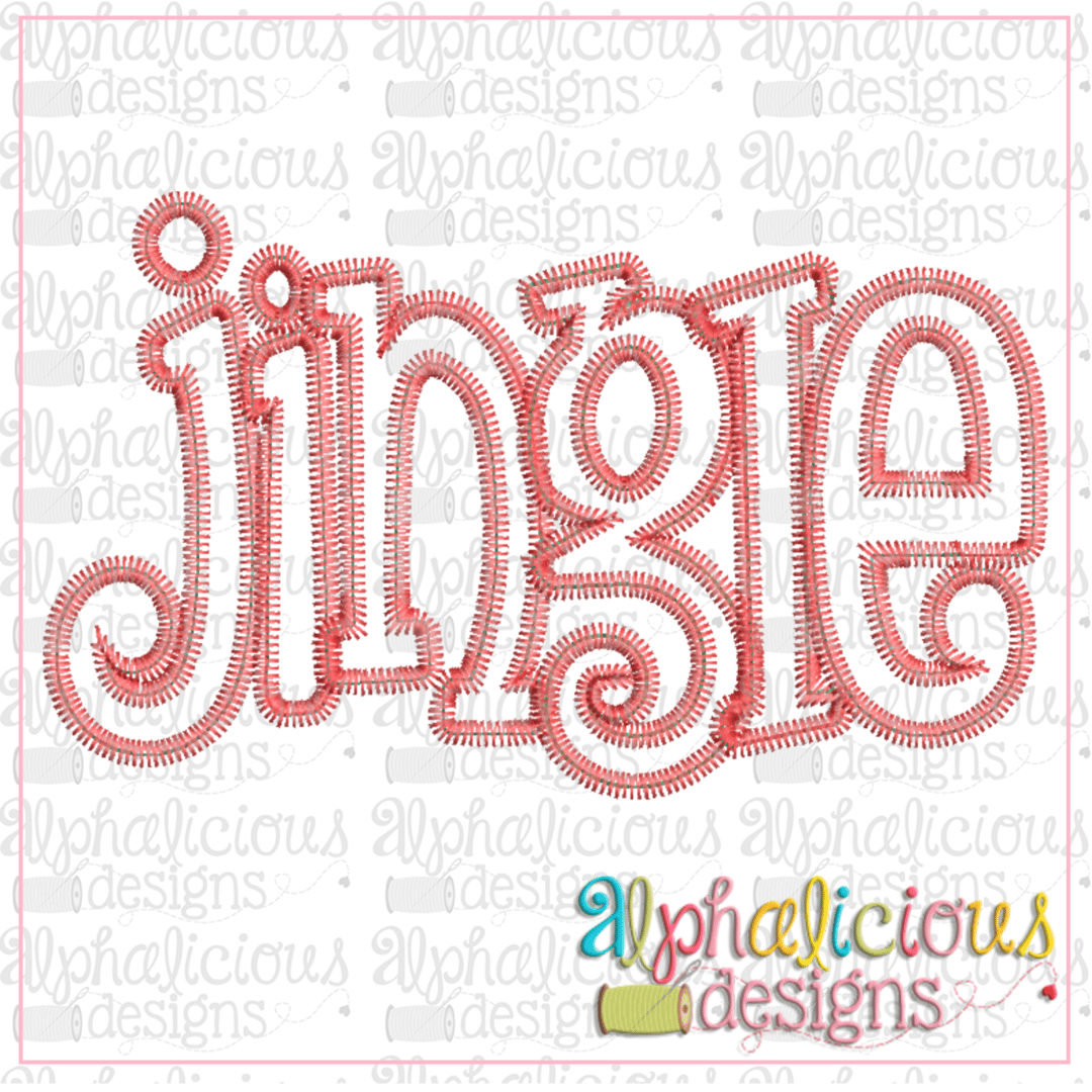 Jingle Applique Word-ZigZag