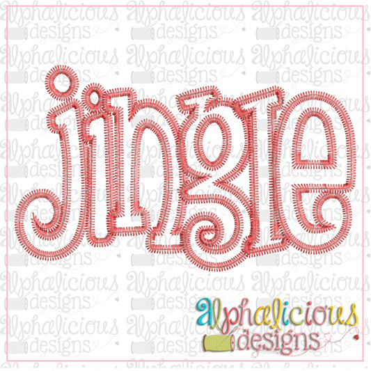 Jingle Applique Word-ZigZag