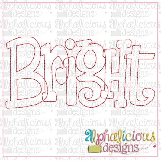 Bright Applique Word-Triple Bean