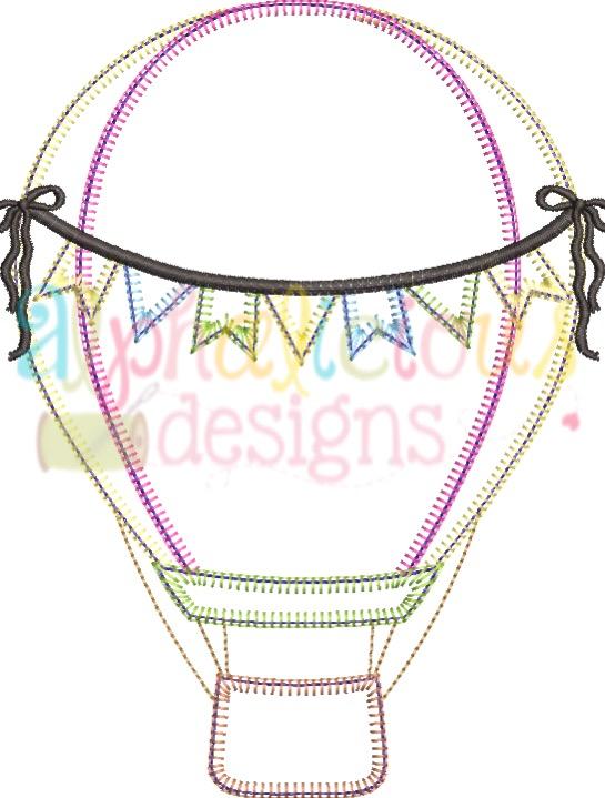 Up Up and Away Balloon with Bows - Blanket