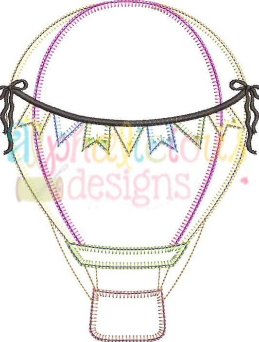 Up Up and Away Balloon with Bows - Blanket