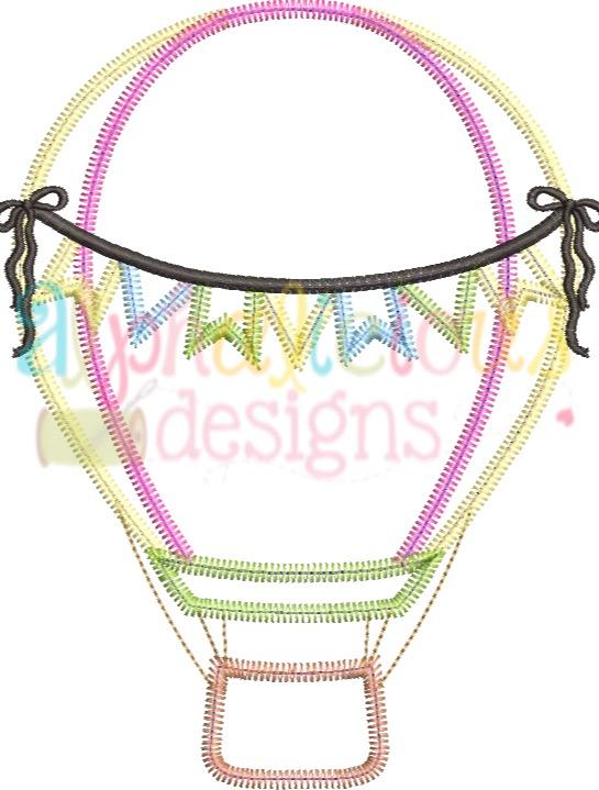 Up Up and Away Balloon with Bows - ZigZag