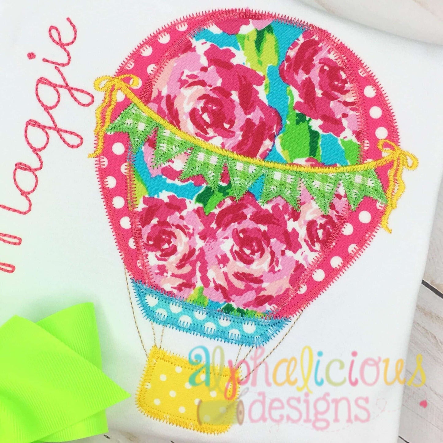 Up Up and Away Balloon with Bows - ZigZag