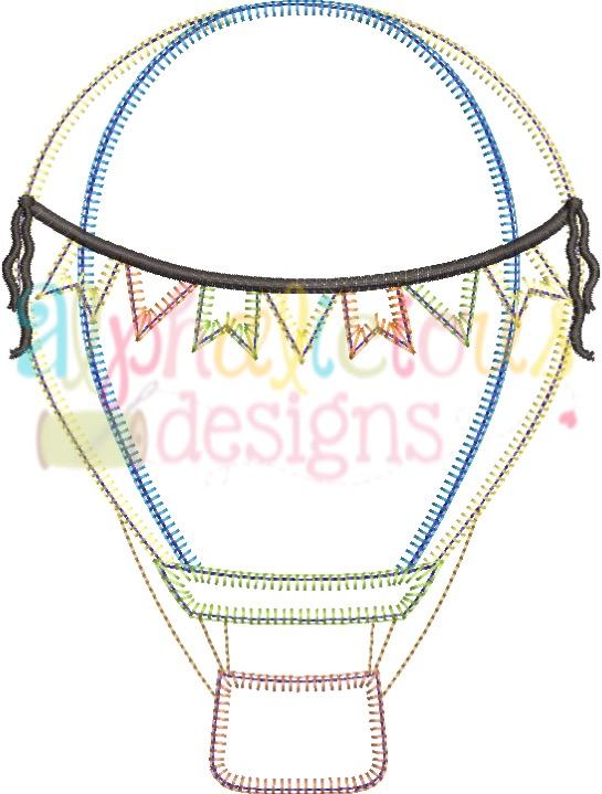 Up Up and Away Balloon with Ties - Blanket