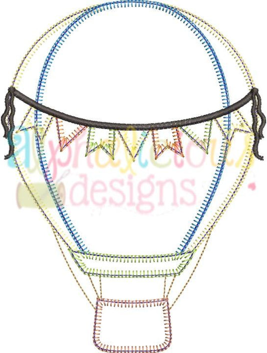 Up Up and Away Balloon with Ties - Blanket