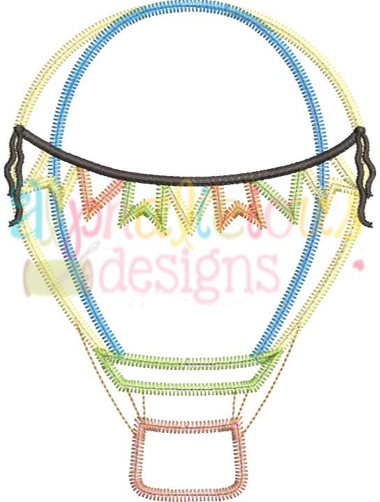 Up Up and Away Balloon with Ties - ZigZag