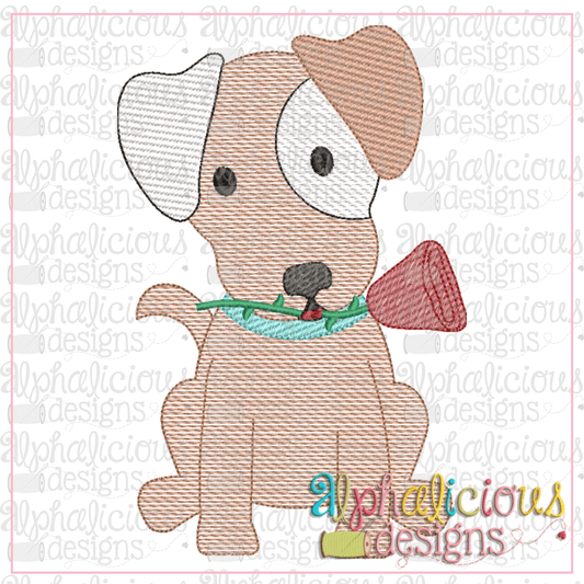 Valentine Pup - Sketch - Boy