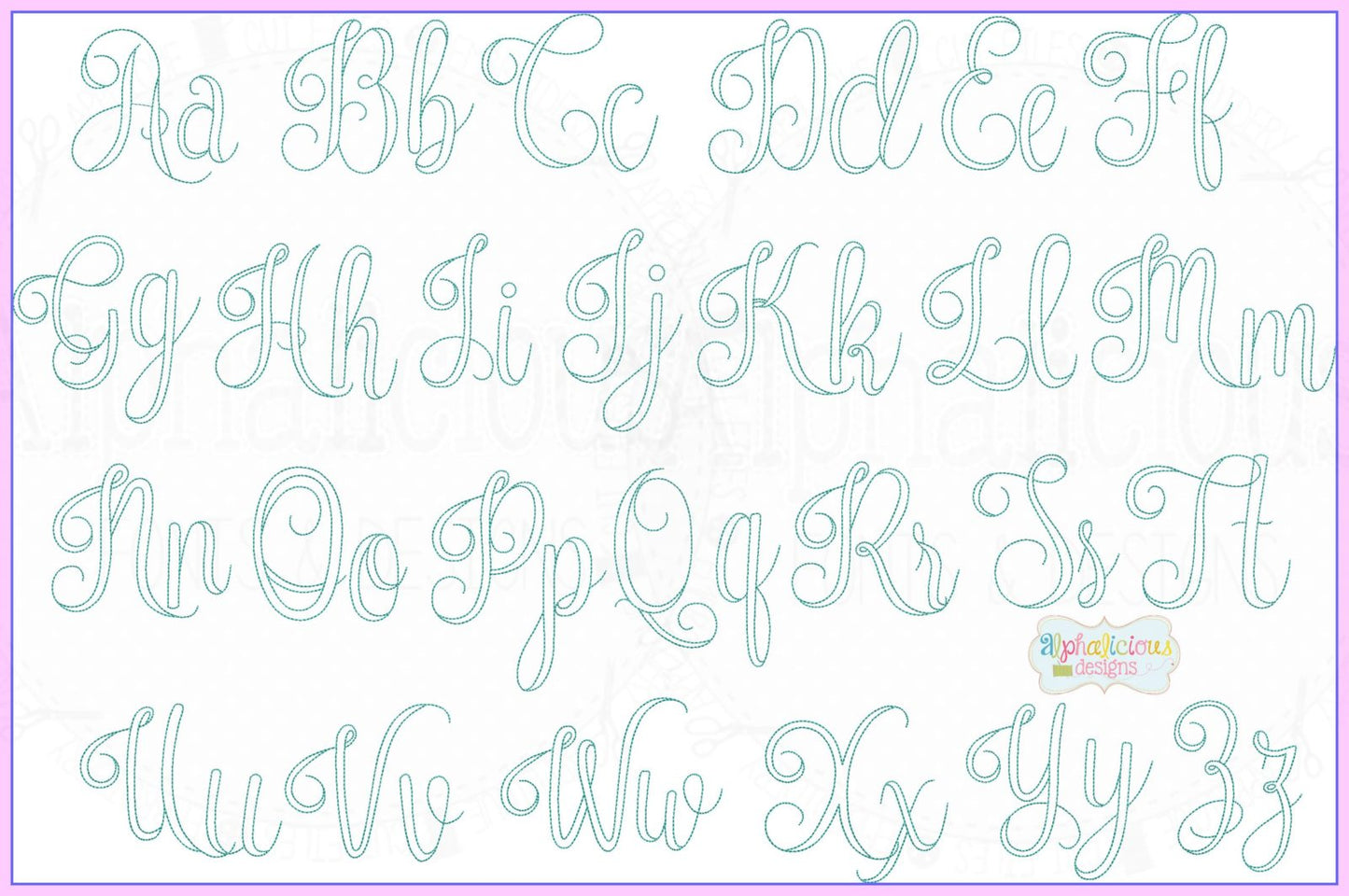 Vintage Olivia Embroidery Font