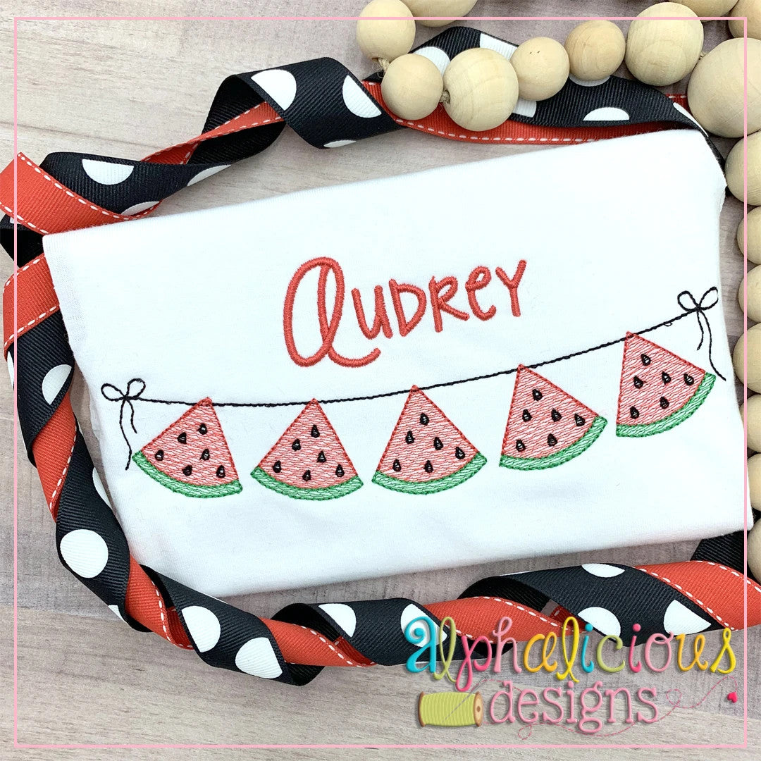 Watermelon Bunting-Sketch