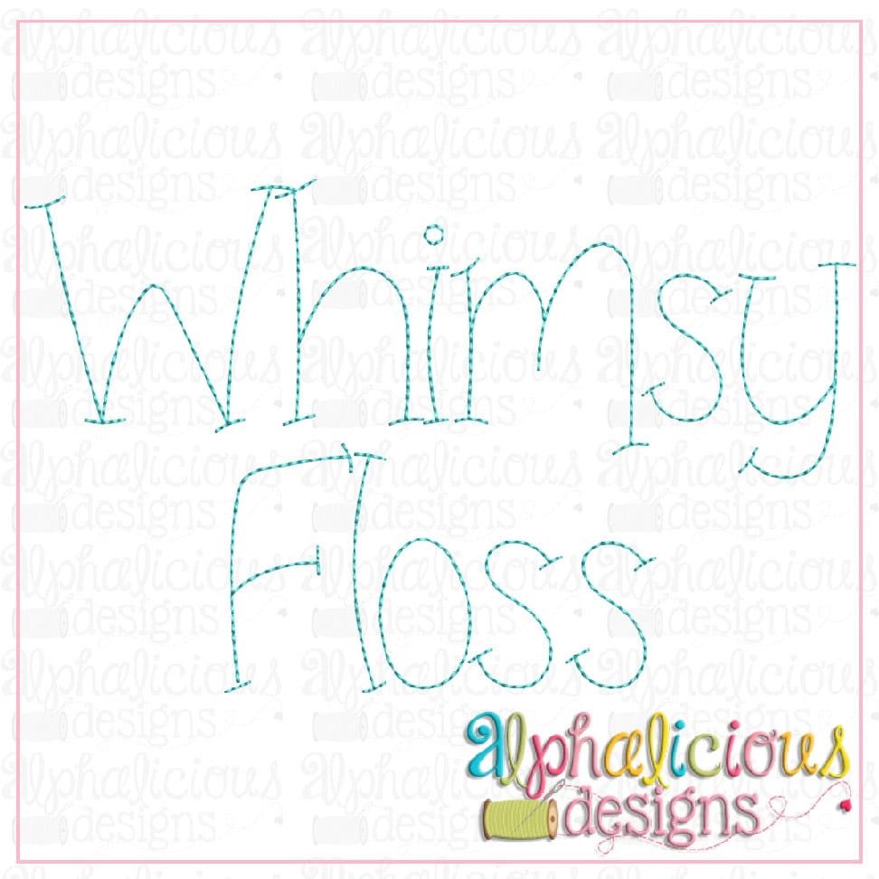 Whimsy Floss Embroidery Font