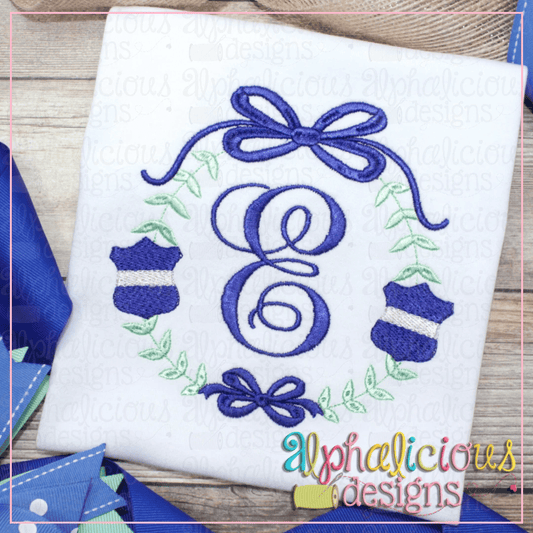 Preppy Girl Police Badge Frame