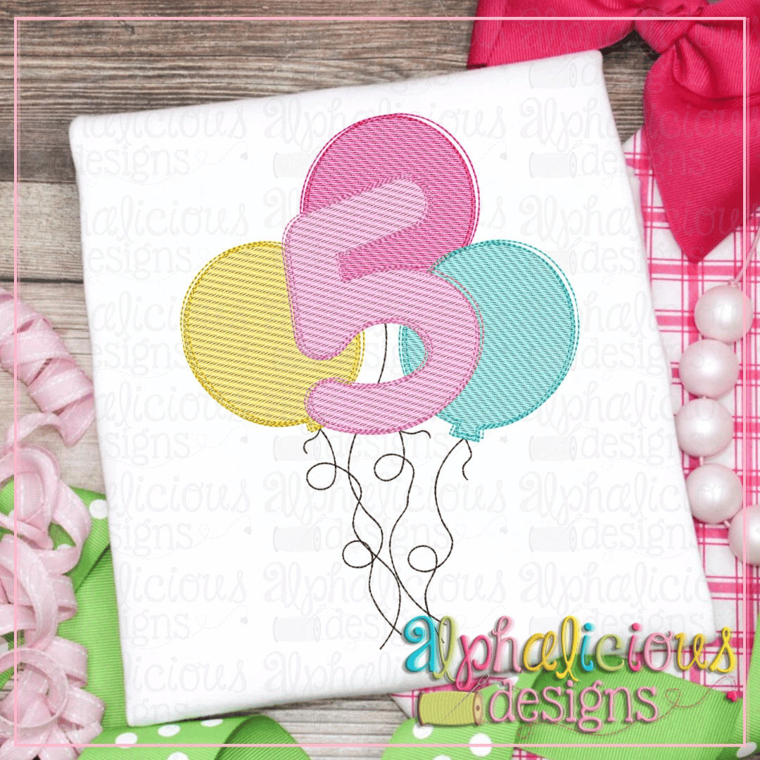 Celebration Balloons- 5- Sketch