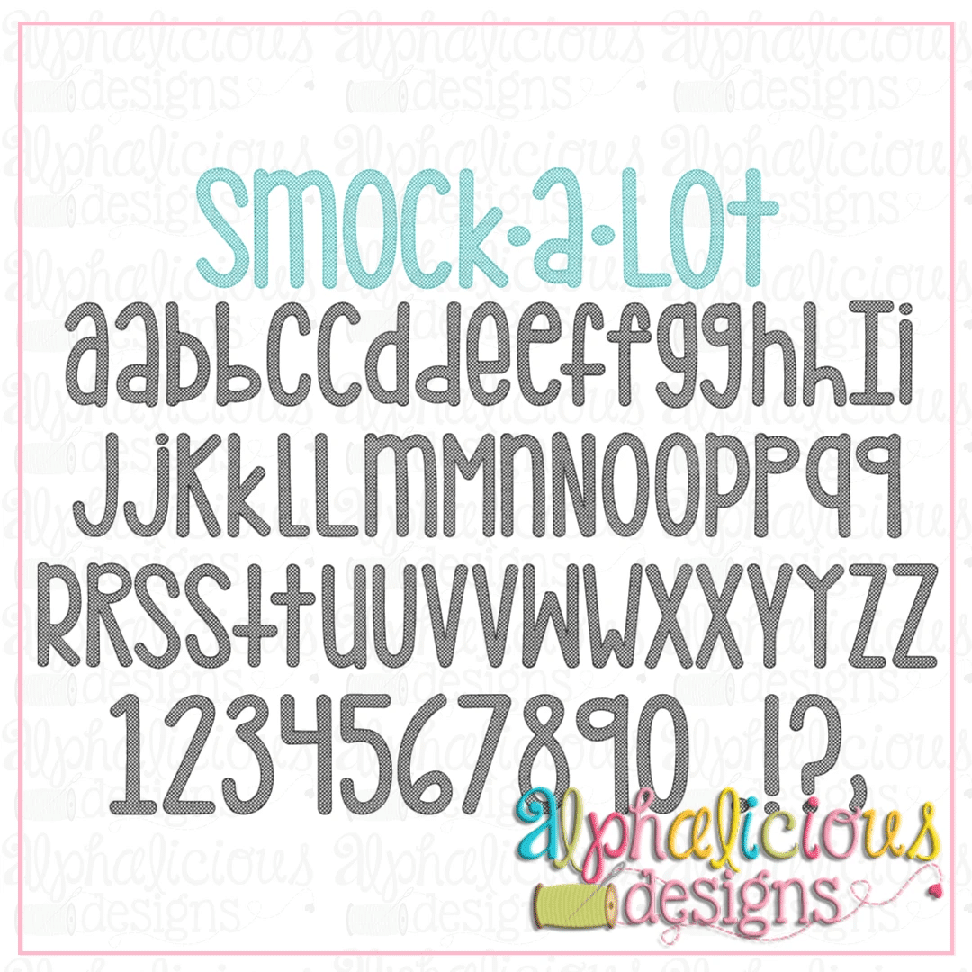 SmockALot Embroidery Font