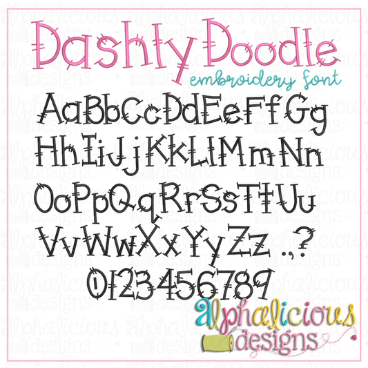 Dashly Doodle Embroidery Font