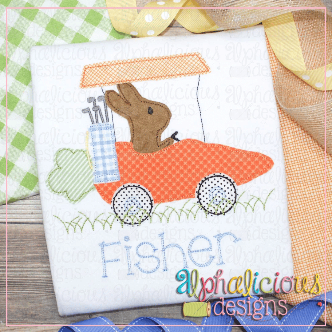 Bunny in Carrot Cart-Triple Bean