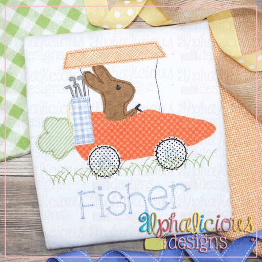 Bunny in Carrot Cart-Triple Bean