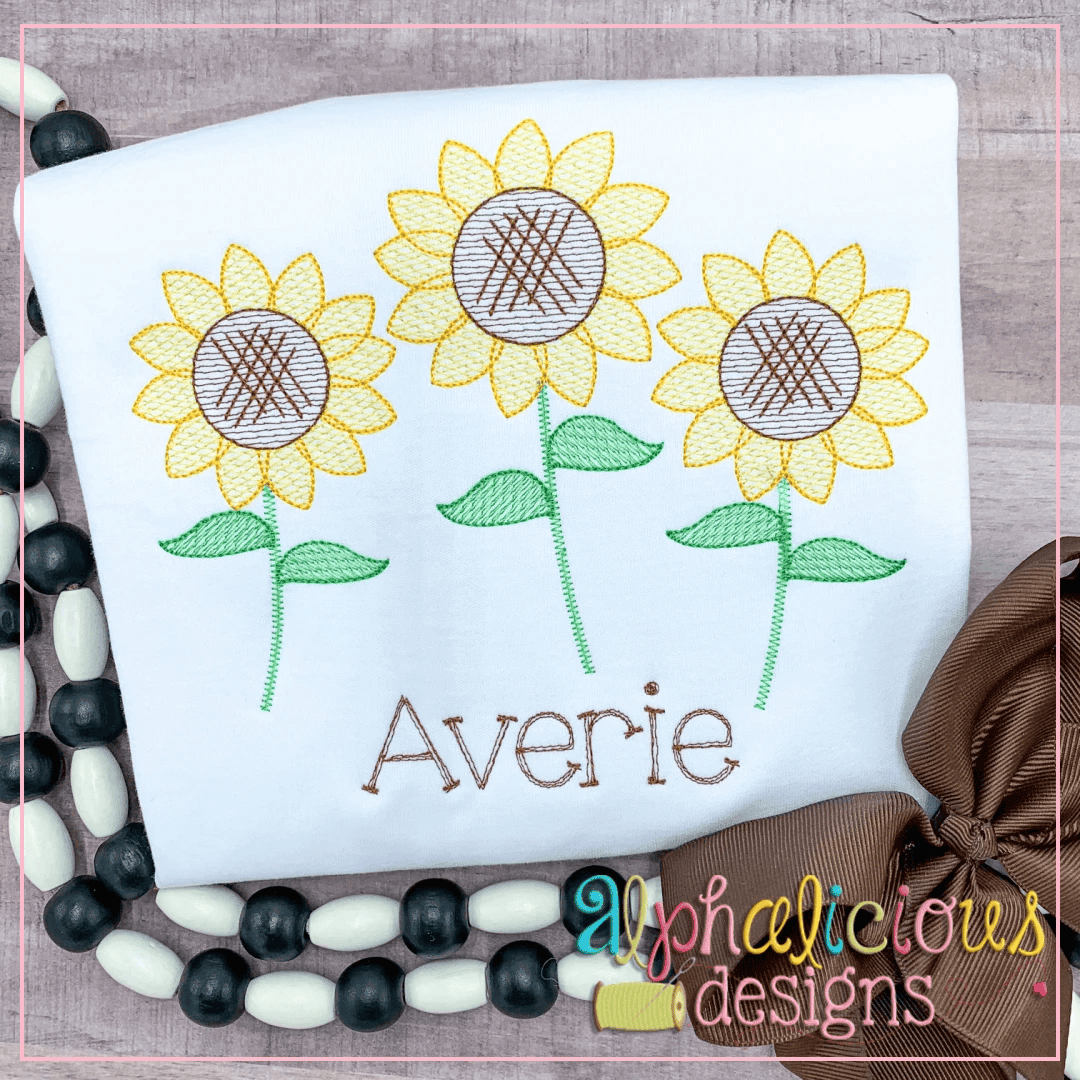 Sunflower Three in a Row-Sketch