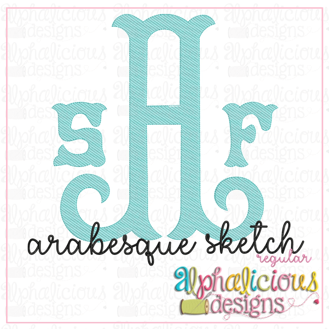 Arabesque Monogram font-Sketch