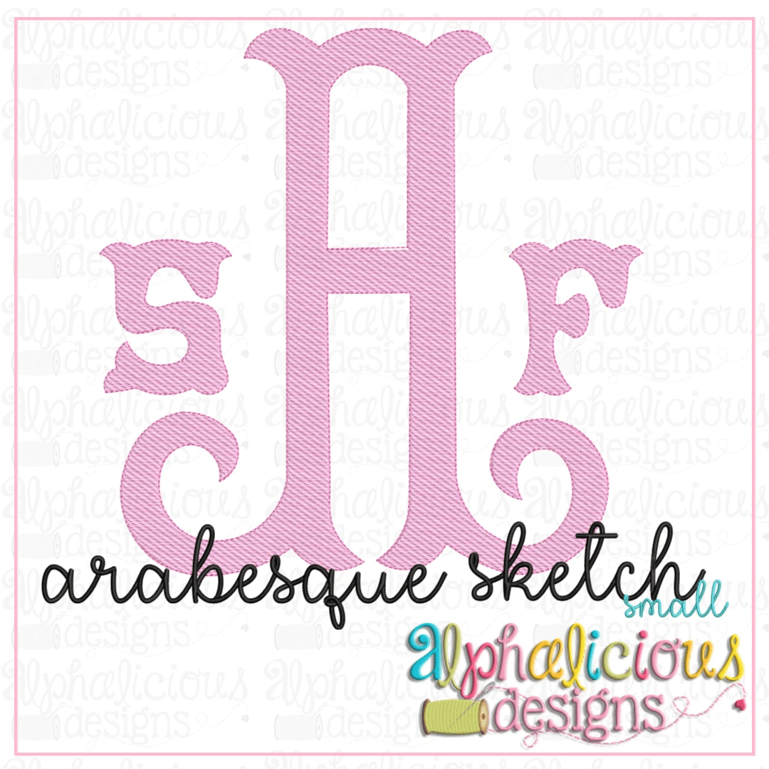 Arabesque Monogram Font- Small