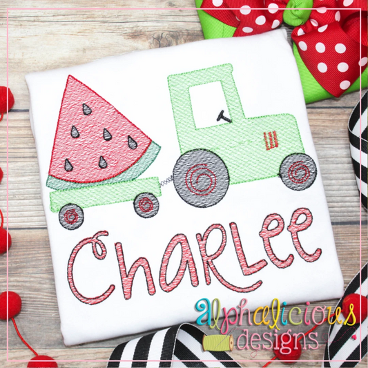 Tractor with Watermelon-Sketch