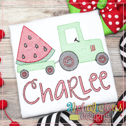 Strawberry Lemonade Sketch Embroidery Font